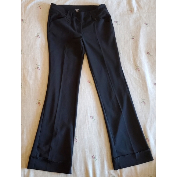Black Bootcut Dress Pants Size 10-12 - Picture 1 of 14